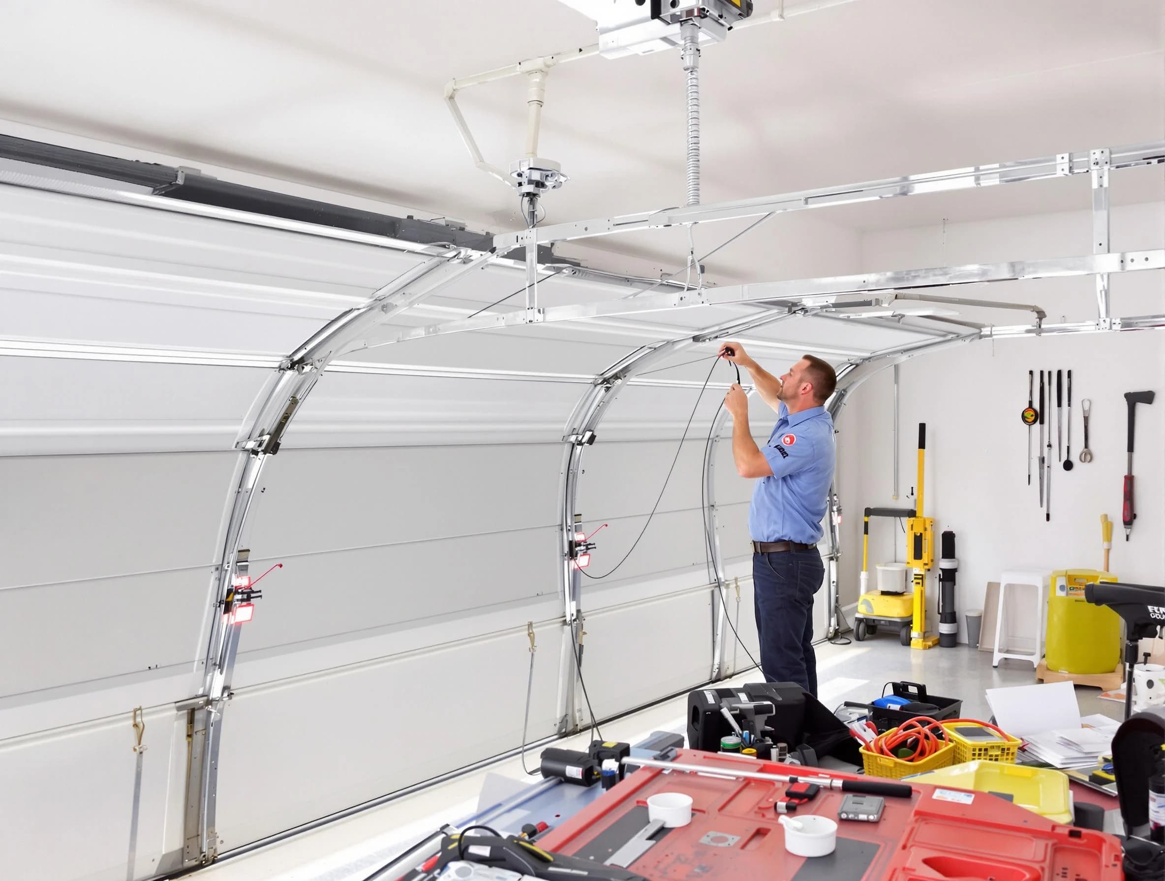 Garage door cable repair service by Clanton Garage Door Repair in Clanton