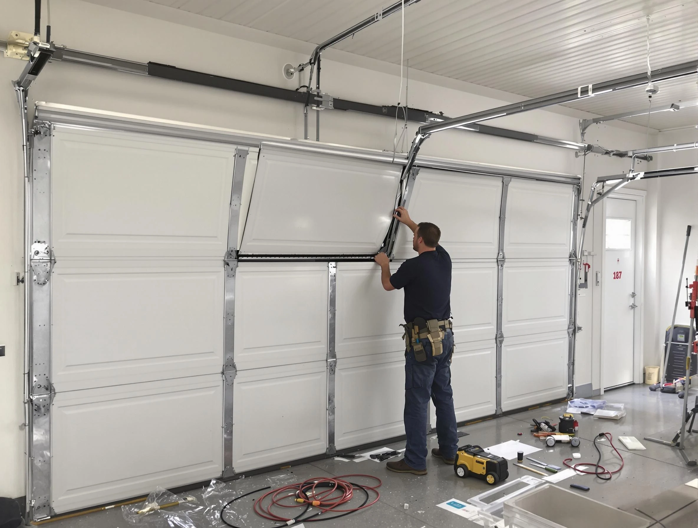 Garage Door Section Replacement in Clanton