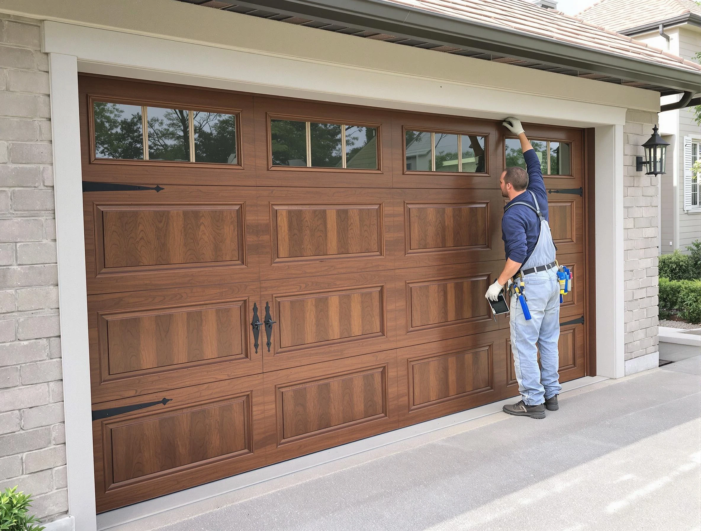 Custom garage door showcase by Clanton Garage Door Repair in Clanton