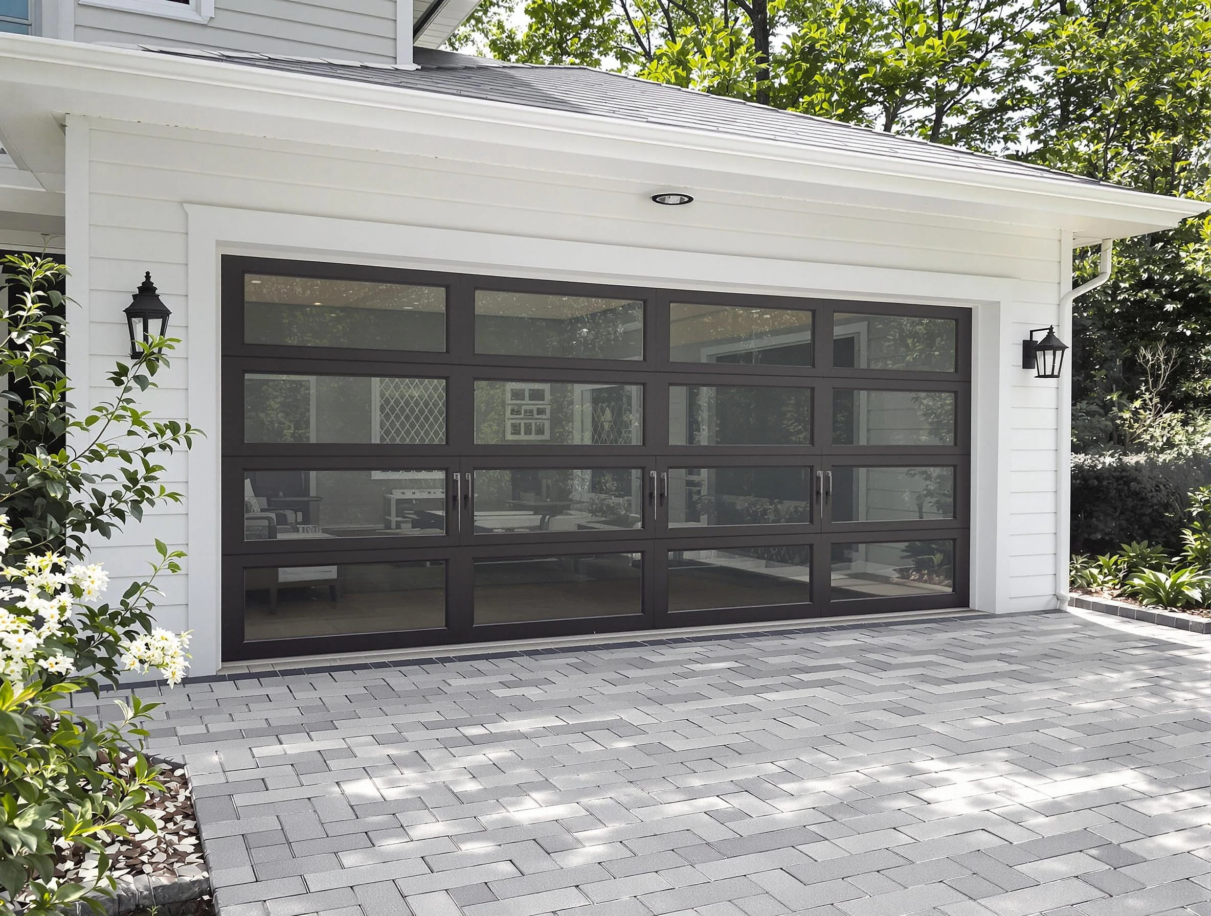 Clanton Garage Door Repair design specialist presenting custom garage door options to Clanton homeowner
